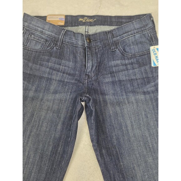 Old Navy Jeans Womens 6 Blue Diva Low Rise Stretch Bootcut Flared Leg Denim - Picture 2 of 7